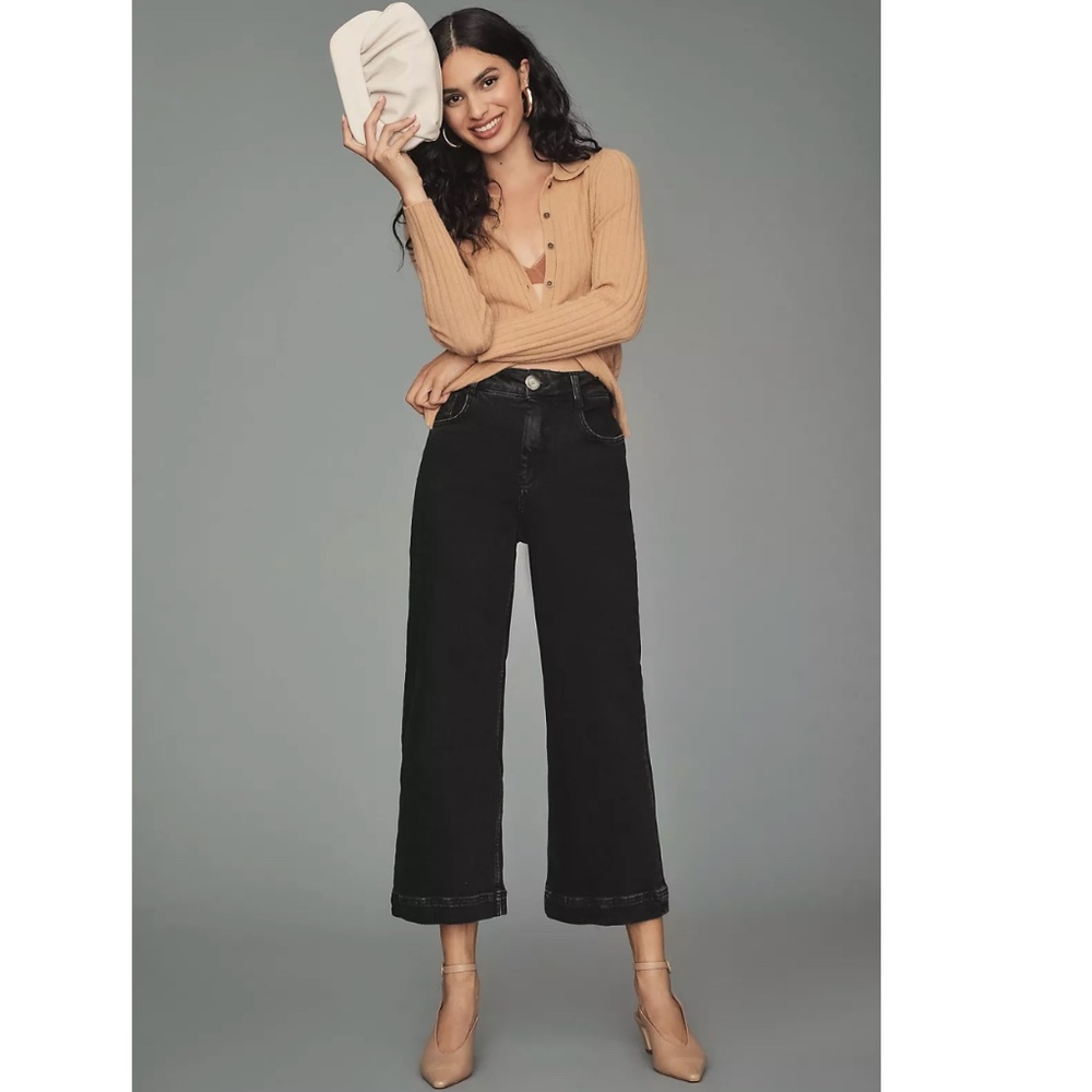Pilcro The Skipper High Rise Crop Wide Leg Jeans Anthropologie
